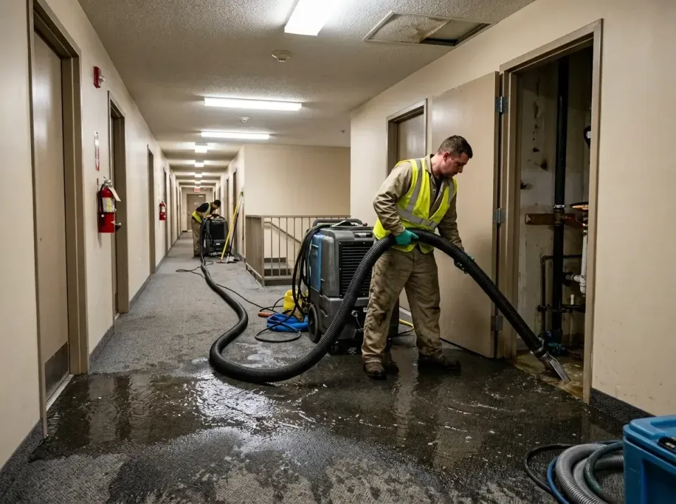 multi-unit-apartment-hallway-f-005 — frequently asked questions, Emergency Burst Pipe Water Extraction & Removal in Gages La…